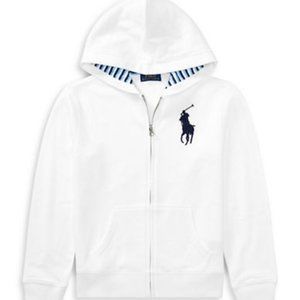 Ralph Lauren Childrenswear Cotton-Blend-Fleece Hoodie Size S(8)